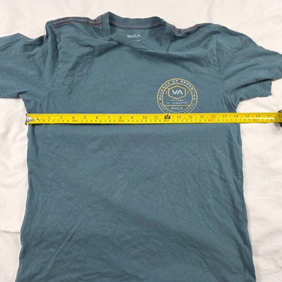 RVCA Boys Balance Of Opposites XL Blue Graphic Logo Short Sleeve T-Shirt - Picture 7 of 10